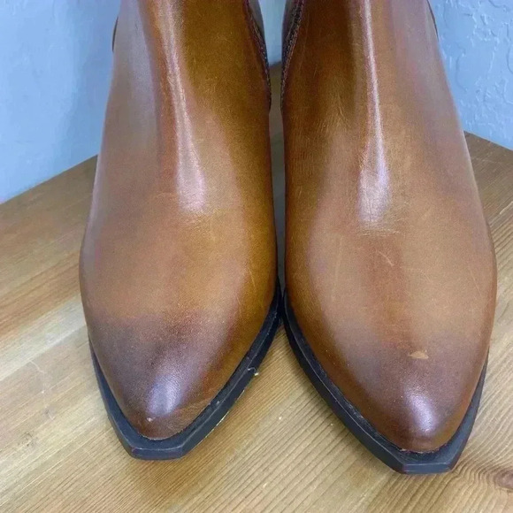 NEW Frye June Western Bootie Shootie Caramel Women’s Size 7B - Picture 7 of 11